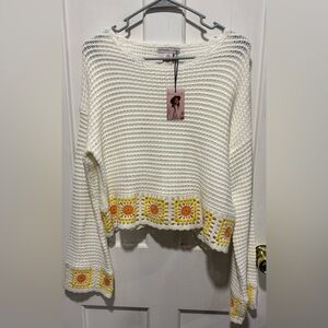 NWT Sincerely Jules Crochet Sweater